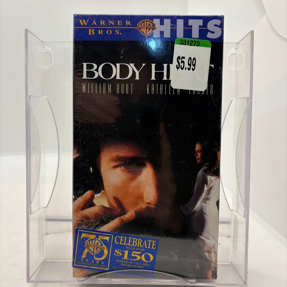 Body Heat VHS William Hurt Kathleen Turner Warner Bros Hits Sealed 1998 75 Years